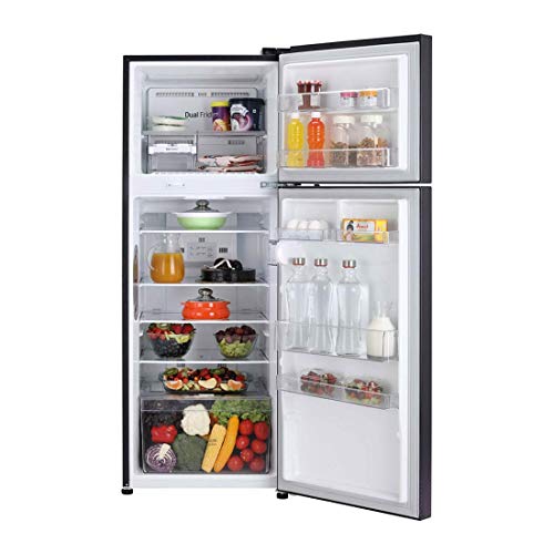 Image of LG 284 L 2 Star Inverter Linear Frost-Free Double-Door Refrigerator (GL-T302RPGU, Purple Glow, Convertible)