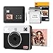 Kodak Mini Shot 3 Retro Cadeau Noel, Appareil Photo Instantané Vintage avec Imprimante Photo Portable, 76x76 mm, Technologie 4Pass, Pack de 38 Papiers Photo – Blanc