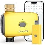 AnseTo Irrigation Timer WiFi Water Timer,Yellow Water Timers for Irrigation Compatible with Alexa and Google Home, Automatic Watering System for Garden/Pool/Greenhouse/Potted Plants