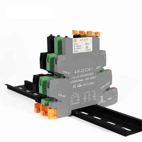 Relé delgado 41F-1Z-C4-1 de interfaz con soporte modular de 6,2 mm de ancho