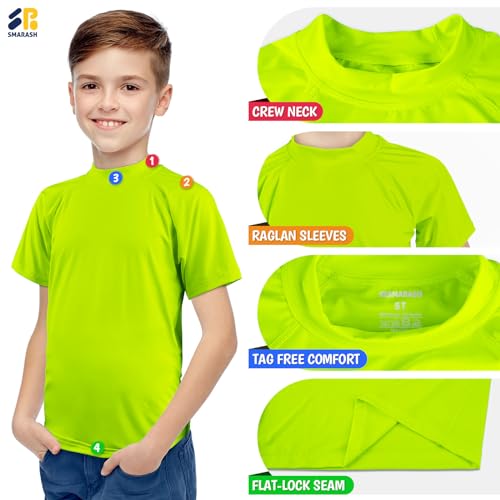 Image of Boy's UPF 50 Rash Guard Swim Shirts Short Sleeve Sun Protection SPF Fishing Surfing Water Beach Shirts Quick Dry