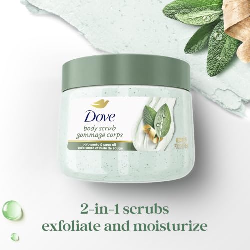 Image of Dove Limited Edition Body Scrub Palo Santo & Sage Oil For Exfoliated 15 OZ