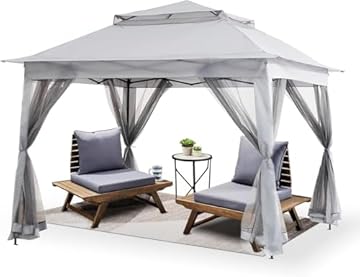 pop up gazebo with curtains