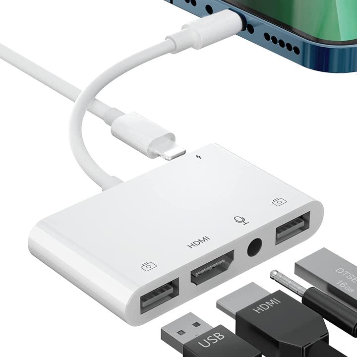 Amazon.co.jp: i-Phone HDMI変換アダプタ USB変換ハブ イヤホン