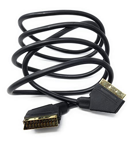 DRUT 2m Scart to Scart Cable Lead, 21 Pin Male to Male (Plug to Plug) RGB Cord for TV VCR, DVD Player Gold Plated 6.5ft - Image 2