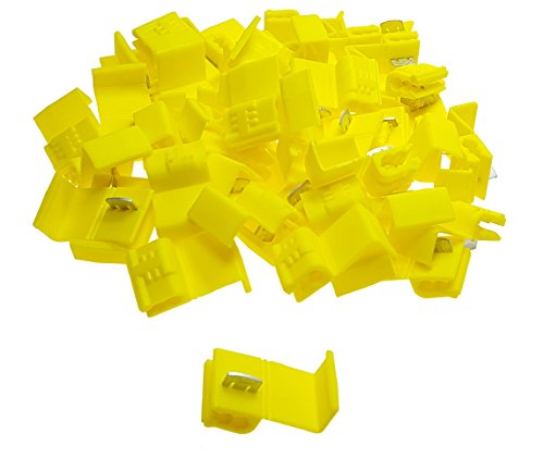 baytronic Connecteur de dérivation/connecteur Rapide/Alimentation/connecteur de Serrage (50 x Jaune 2,5 mm² - 6,0 mm²) Cover