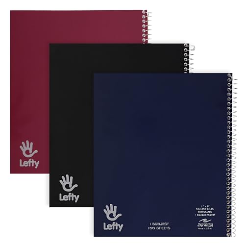 ROARING SPRING Lefty Spiral Notebook, Left-Handed One...