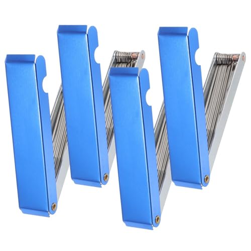 ZXDZOPO Torch Tip Cleaner 4 Pack, Welding Tip and Nozzle Cleaner Set with 12 Stainless Steel Wires and 1 Flat File, Cleaning Tool for Carburetors, Gas Orifices and Small Holes