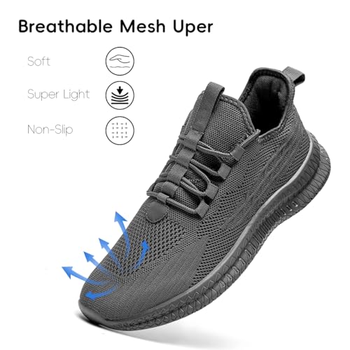 Image of Women's Tennis Running Walking Shoes Slip on Casual Non Slip Athletic Workout Gym Sneakers Fashion Lightweight Breathable Mesh Jogging Work Sports Outdoor Shoe