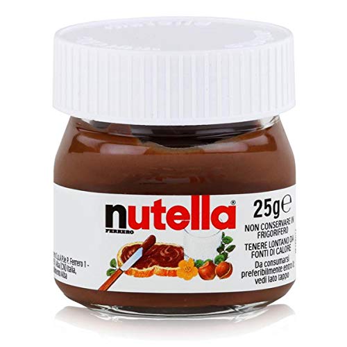 Ferrero Nutella Kleines Mini Design Glas 15er Set a 25g, Brotaufstrich, Nussnugatcreme, Schokoladen Auftrich