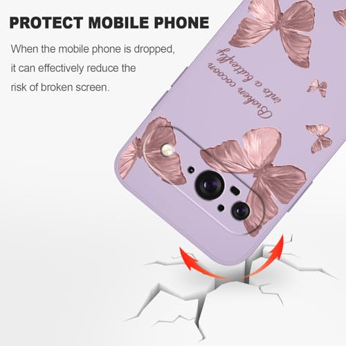 Coque Google Pixel 9 fine 6,3 pouces violet motif floral papillon - 5