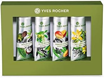 Yves Rocher Women Beauty Gift Set Moisturizing Hand Cream Collection (kit of 4 x 30 ml) Enriched in Shea butter and organically-grown Aloe Vera, for dry hands
