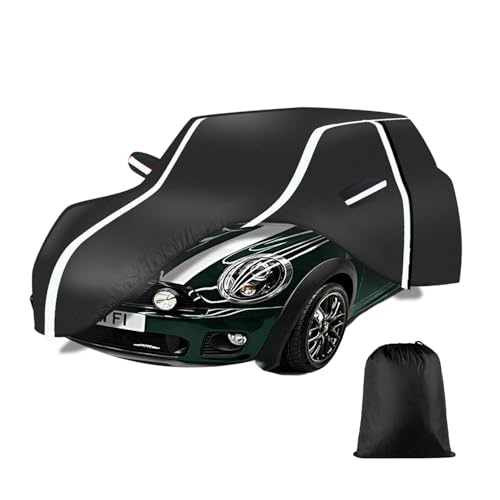 Image of Car Cover Waterproof Fits for 2002-2025 Mini Cooper /Cooper S /Hardtop 2-Door, Upgrade 210T Polyester All Weather Snow Rain Dust Sun UV Protection with Zipper Door Windproof Belt Storage Bag