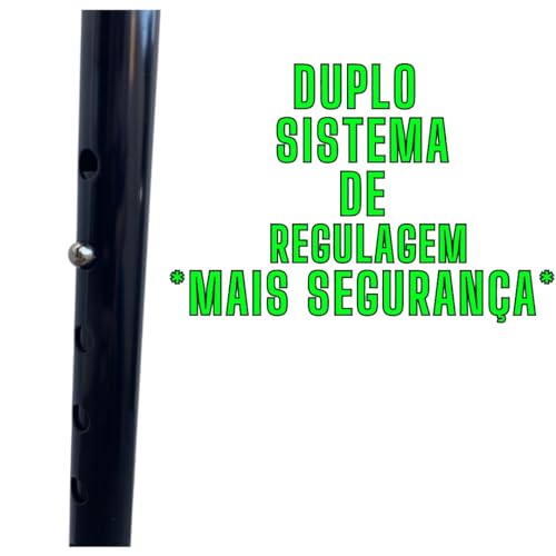 Bengala 4 pontas alumínio leve cor preto luxo