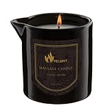 MELONY Massage Oil Candle for Pure Relaxation- 8.1 oz- Moisturizing Essential Oil Body Massage Candle for Home Spa- Amazing Gift for Women & Men (Classic Vanilla)
