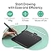 XPPen Deco 640 Drawing Tablet with 16384 Pressure Levels Sensitivity Battery-Free Stylus 6*4 Inch OSU Drawing Pad Graphic Tablet for Digital Drawing Teaching Designing Editing Work for PC Mac Android