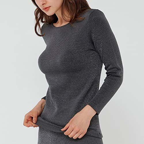 グンゼ インナーシャツ 裏起毛 厚手 あったかインナー 伸びる 長袖インナー ホットマジック 寒さ知らず MH5646R/MH5646K レディース の商品画像 7