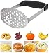 Produktbild PIQIUQIU Kartoffelstampfer Edelstahl, Kartoffel Stampfer, Gemüsestampfer Kartoffelpürrier Kartoffelpresse für Spülmaschinengeeignet, Kartoffelbrei, Cremiges Kartoffelpüree(Schwarz 12 × 7 × 17 cm)