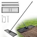 Qdreclod Rakel für Rasen, 75x25cm Nivellierrechen - Rasenrechen...