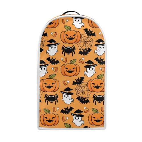 Image of Cute Pumpkin Ghost Blender Dust Cover Anti Fingerprint Polyester Stand Mixer or Coffee Maker Appliance Cover Stain Resistant Halloween Blender Storage Bag for Kitchen Appliance