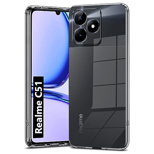 Image of Fashionury Shockproof Crystal Clear Back Cover Case for Realme C51 | Transparent Back Cover Case | 360 Degree Protection for Realme C51