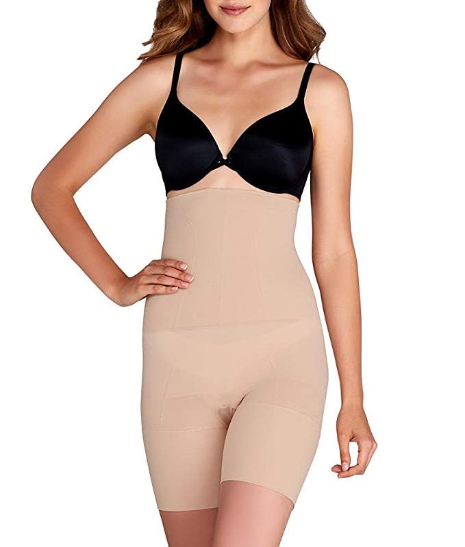 Shapewear High Waisted Body Shaper Shorts Butt Lifting Anti Rolling Strip Panties (Fits Waist 30 to 39 Inch) Black-image-33