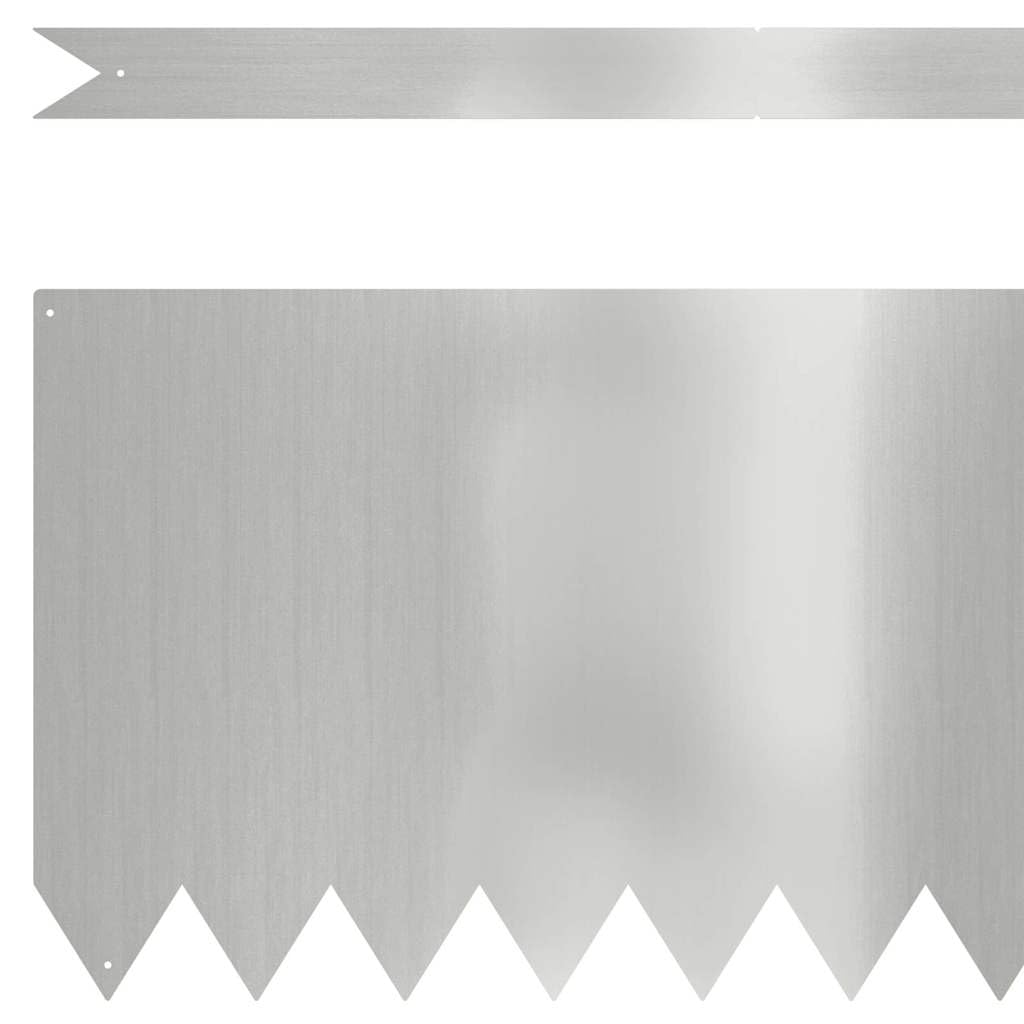 Lot de 30 bordures de pelouse en acier galvanisé, argenté, 100 x 0,05 x 30 cm, bordure de jardin en métal pour pelouse, parterre de fleurs, aménagement paysager, bordure de pelouse robuste pour