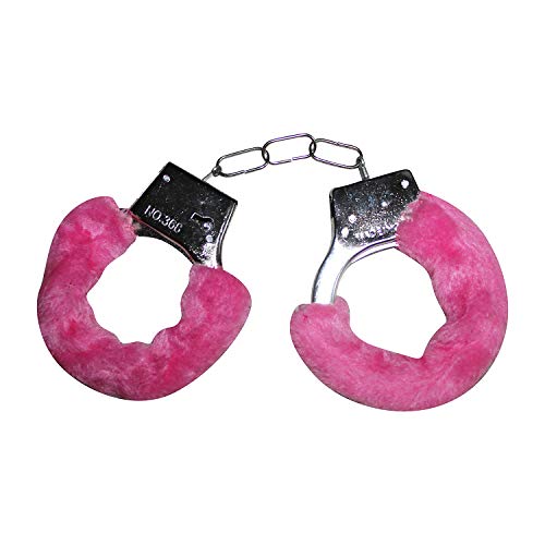 Image of Kaku Fancy Dresses Hand Cuffs for Kids /Phenovo Police Cop Sheriff Officer Handcuff Toy /Police Role Play Costume Accessories Metal Fur Handcuffs /Hathkadi Toy
