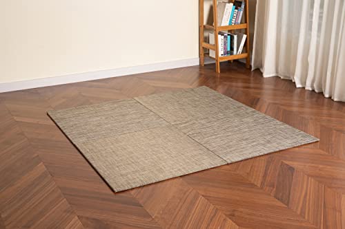 Mustmat Tatami Mat Pvc Materials Tatami Unit G Floor Mat Free Combination 32"X32"X0.6" (4 Piece Set) #TOP1