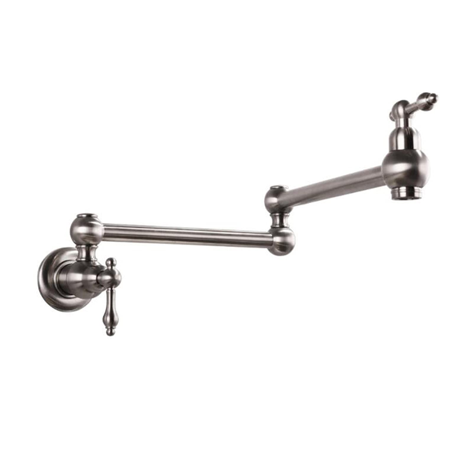 Robinet d'évier de cuisine avec bras pivotants double articulation laiton