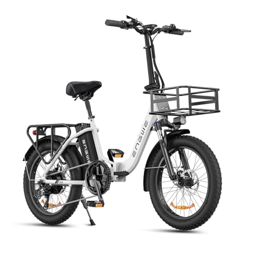 Engwe L20 Se - Bicicleta Eléctrica Plegable, 20 X 3,0 Fat Tire Bicicleta Eléctrica Para Adultos, 250 W Paso A Paso E-Bike, 20 , Plegable, Batería Extraíble De 36 V Y 15,6 Ah Blanco Engwe L20 Se - Bicicleta Eléctrica Plegable, 20 X 3,0 Fat Tire Bicicleta Eléctrica Para Adultos, 250 W Paso A Paso E-Bike, 20 , Plegable, Batería Extraíble De 36 V Y 15,6 Ah Blanco