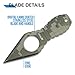 MTech USA – Fixed Blade Knife – Neck Knife – Green Camo Coated Blade and Handle, Full Tang, Nylon Fiber Sheath w/ Pocket Clip/ Chain - Hunting, Camping, Survival, Tactical, EDC – MT-588DG