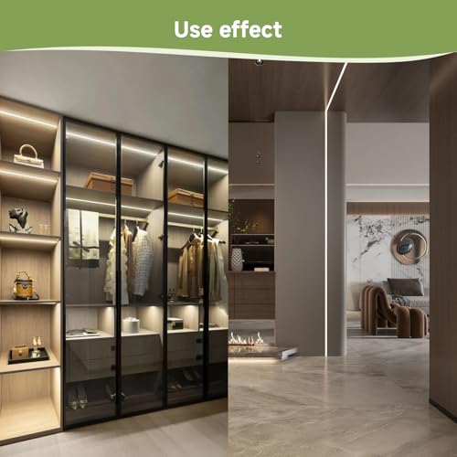 10-Pack 3.3ft/1M U Shape Black Led Aluminum Channel System with Milky White Diffuses Cover, End Caps and Mounting Clips, Aluminum Profile for 12.5mm LED Strip Light Installations, Easy Installation - Thumbnail 7