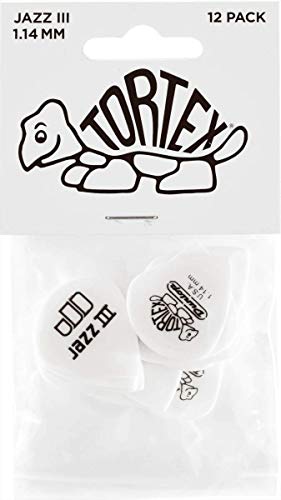 Dunlop 478 TORTEX White JAZZ III Picks (12-Pack) 1.14 mm - Les Beatles, Paul McCartney, John Lennon, RIngo Starr, George Harrison Dunlop 478 TORTEX White JAZZ III Picks (12-Pack) 1.14 mm – Image 5