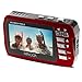 Minolta MN40WP 48MP Waterproof Digital Camera – Dual LCD Screens, 2.7K QHD Video, 16x Digital Zoom, Anti-Shake, Face Detection, 10ft Waterproof (Red)