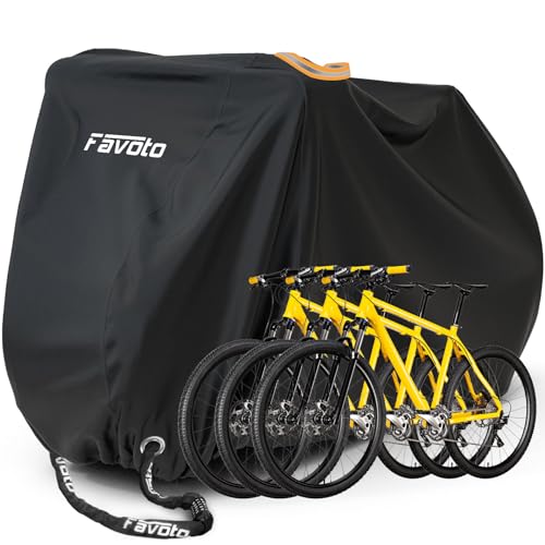 Favoto Fahrradabdeckung Fahrrad Abdeckplane Wasserdicht für 2-3 Fahrräder...