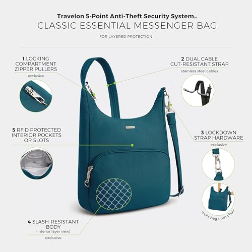 Image of Travelon Anti-Theft Classic Essential Messenger Bag