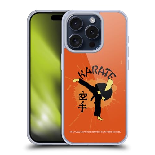 Head Case Designs Licenciado Oficialmente Cobra Kai Logo de Karate Gráficos 2 Caso Funda de Gel Suave Compatible con Apple iPhone 15 Pro