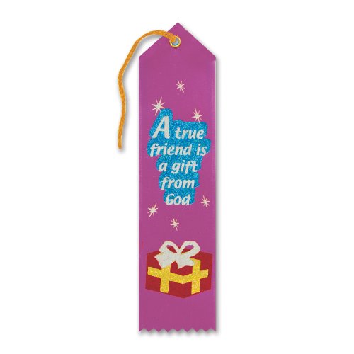 Beistle AR824 Gift from God Fabric Ribbon Bookmark, Pink, 2" x 8"