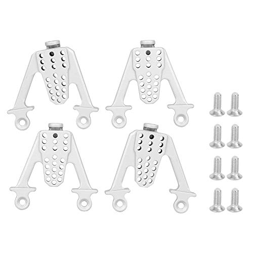 RC Car Shock Tower, Metal Adjustable Shock Damper Towers Mount Multihole Accessory for SCX10 1/10 RC Car(Silver) Scx10 Shock Towers Scx10 Iii Shocks Scx10 Body Posts