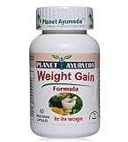 Planet Ayurveda Underweight Herbal Remedy – Weight Gain Formula |Blend of Traditional Herbs| Boost Energy Level| 60 Veg Gelatin Free Capsules Each, Pack of 1