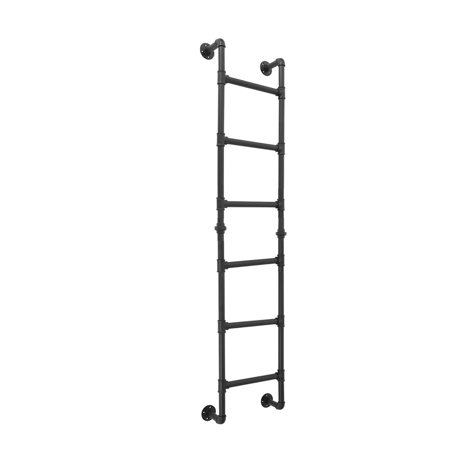 Wall Fixed Ladder, Escape Ladder Wrought Iron Wall Mounted 330 Lbs, For Loft Beds, Multiple Sizes(170cm/66.9in-6Step)