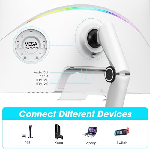 Gaming Monitor 27 Pollici, QHD(2560x1440), 240Hz, VA mini LED, 1ms, Adaptive Sync, 2x HDMI 2.0 & Display Port 1.4, HDR1000, DCI-P3 95%, VESA 75x75mm, Eye Care, Regolabile in Altezza - Monitor - Immagine 5