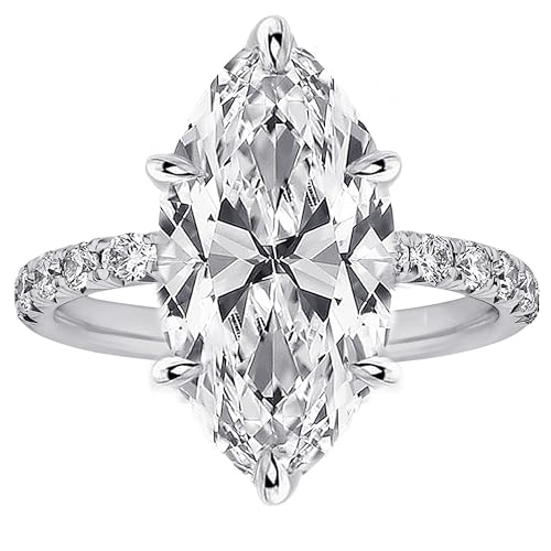 5.5CT Marquise Engagement Ring,Elongated Marquise Ring,Simulated Diamond Ring,Promise Ring in S925 Sterling Silver
