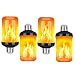 LED Flame Effect Fire Light Bulb - Upgraded 4 Modes Flickering Fire Christmas Lights Decorations - E26 Base Flame Bulb with Upside Down Effect(4 Pack)