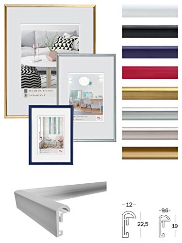 walther design Bilderrahmen stahl 40 x 50 cm Galeria Kunststoffrahmen KD050H – Ansicht 6