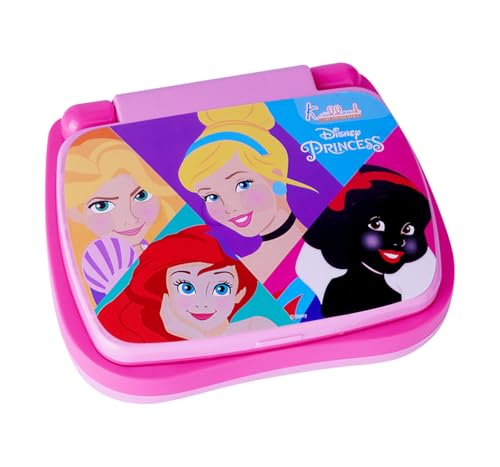Image of Princess Educational Laptop for Kids - Interactive ABC & 123 Learning Toy for Girls 3+ Years, Sound & Music Modes, Portable Screen-Free Educational Game, Pink Disney Princess Theme Gift