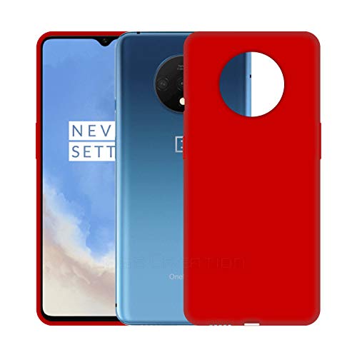 Image of Case Creation Luxurious OG Series for Oneplus 7T Case Cover,Anti-Dirty Slim Case Frosted Matte Cute Candy TPU Raised Bezel (Splash of Color) Back Cover for Oneplus 7T - Glamour Red