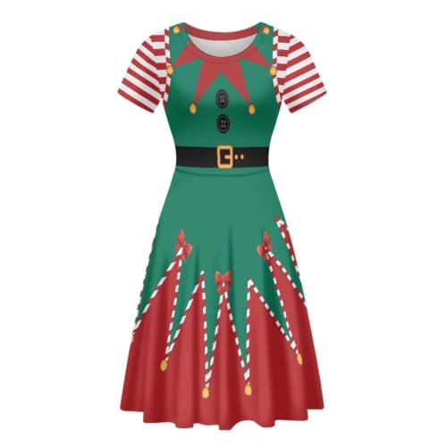 Image of POLERO Sunflower Dress for Women Floral Summer Dresses Short Sleeve Casual Sundresses Midi Dresses