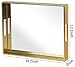Vixdonos Decorative Mirror Tray Gold Serving Tray Bathrooom Vanity Tray,16.2'' X 12.2